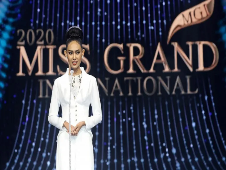 pageant contestant from Myanmar has used her moment in the spotlight to appeal for urgent international help for her country as